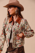 Jacquard-Jacke mit Cordkragen – Ansicht 5