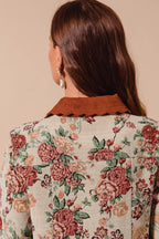 Jacquard-Jacke mit Cordkragen – Ansicht 2