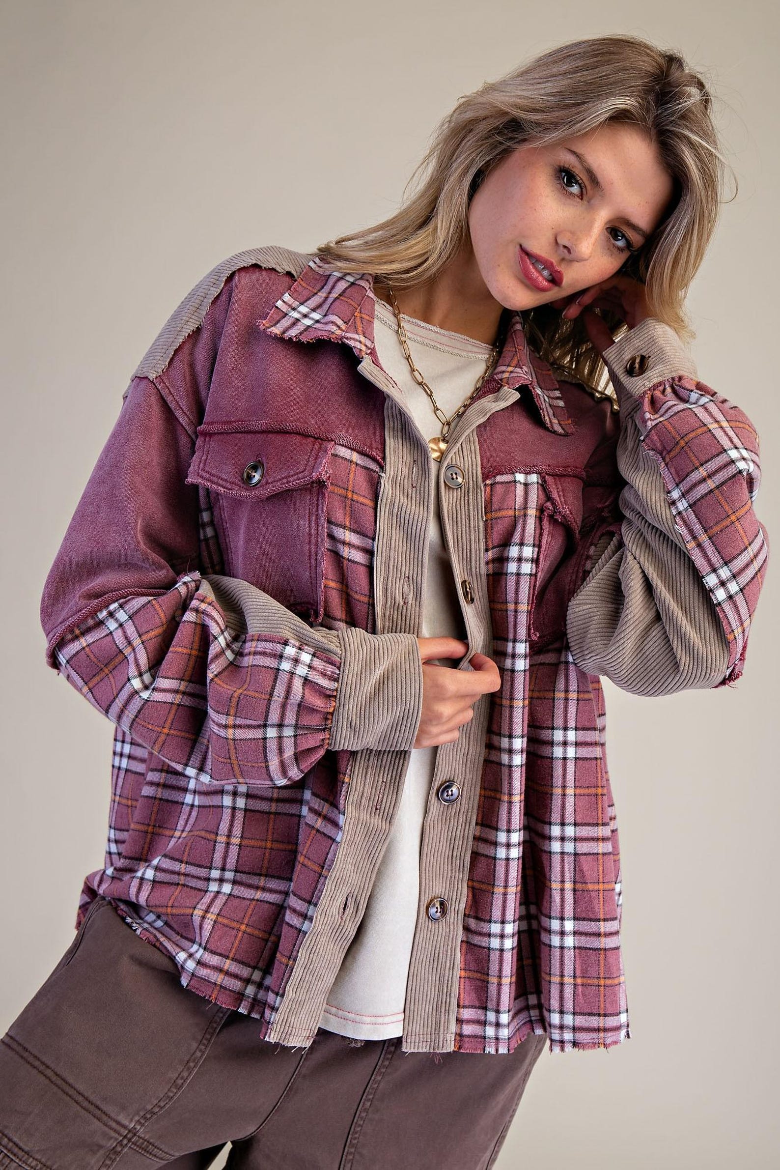 Jeansjacke mit floralem Patchwork