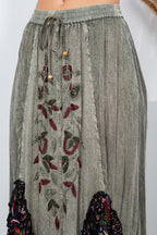 Geblümtes Midikleid mit Spitzenbesatz – Ansicht 5