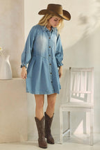 Jeans-Minikleid in A-Linie – Ansicht 2