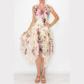 Romantisches Spitzenkleid mit Blütenprint