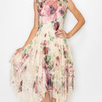 Romantisches Spitzenkleid mit Blütenprint – Ansicht 4