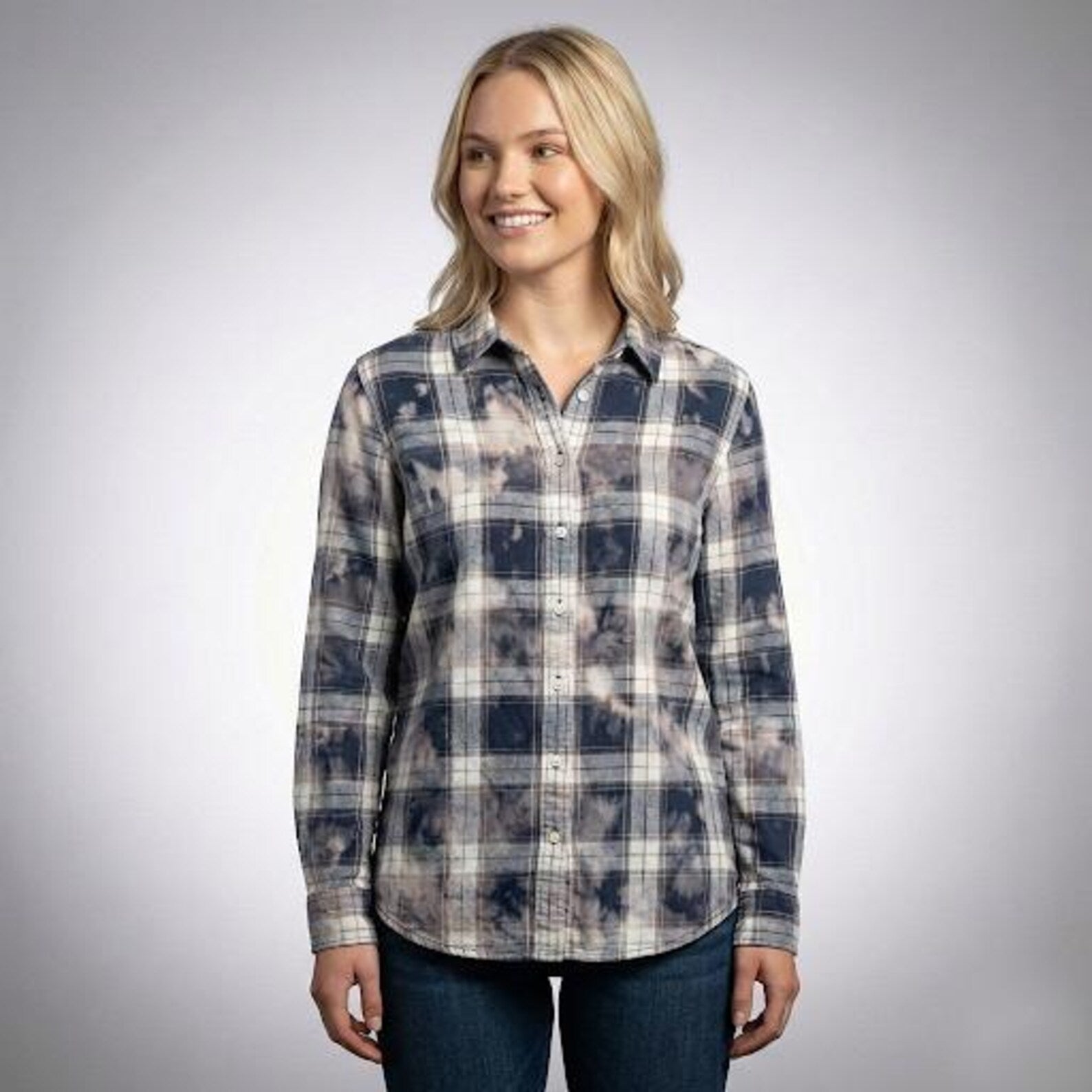 Karierte Bluse im Distressed-Look – Ansicht 4
