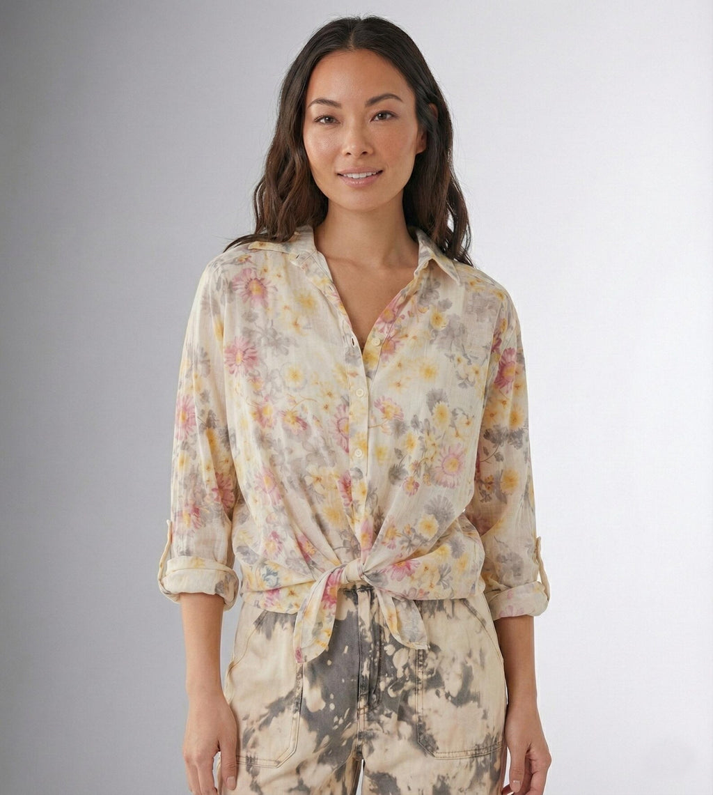 Patchwork-Bluse mit Libellenmotiv – Ansicht 5