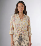 Patchwork-Bluse mit Libellenmotiv – Ansicht 5