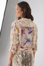 Patchwork-Bluse mit Libellenmotiv – Ansicht 2