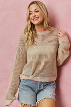 Ajour-Pullover mit Palmenmotiv – Ansicht 4